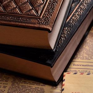 Custom 13x17.6cm Retro Vintage Emed 3D Texture Cover Leather <b>Journal</b> Notebook - Product Image 2