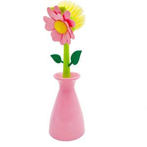 Spazzola <span class=keywords><strong>per</strong></span> piatti a forma di fiore spazzola <span class=keywords><strong>per</strong></span> lavare la cucina con vaso rimuove rapidamente le macchie spazzola <span class=keywords><strong>per</strong></span> la pulizia delle pentole - Product Image 1