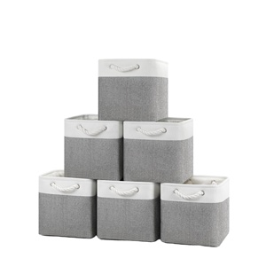 Cubos de Almacenamiento de Tela con Etiqueta Personalizada, Cajas para Juguetes, Apilables, Cuadradas, para el Hogar, Cesta de Almacenamiento de Ropa Sucia - Product Image 1