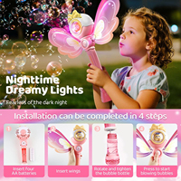 Weihnachts geschenke Kinder Sommers pielzeug Automatik Leuchten Bubble Wand Gebläse mit Flügeln Bubble Machines für Party