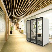 UNIBOOTH Cabine de réunion insonorisée mobile et durable, ignifuge 33 dB, pour bureau, installation rapide en 30 minutes, emballage plat