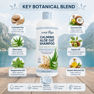 Shampooing à l'avoine et à l'aloe vera, best-seller, soulage la perte de cheveux, réduit les problèmes du cuir chevelu, apaise, hydrate, console les cheveux secs, écailleux et sensibles - Product Image 3