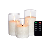 Ensemble de bougies LED rechargeables par USB avec plaque de charge, télécommande, lumière de bougie décorative, veilleuses dans une ambiance de Noël