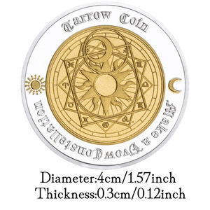12星座お土産コインヨーロッパとアメリカタロットラッキーラブウィッシングコインギフト - Product Image 3