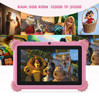 Tablet C Idea para Niños, Pantalla IPS de 7 Pulgadas, Android 12, Procesador MTK, Educativa, Cámara Dual, WiFi, Nueva Carcasa Rosa, Suministrada Directamente desde China
