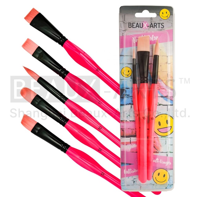 ArtTalk Pink Synthetic Hair Artist Paint Brushes Art Set Art Materials Painting Artist Brush Manufacture