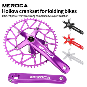 MEROCA 折叠自行车空心曲柄组 CNC 正负链轮左右曲柄臂全套 - Product Image 1
