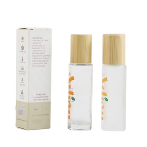 Ingrosso 100pz Bottiglie Quadrate Personalizzate Trasparenti/Satinate per Oli Essenziali e Profumi 5ml/10ml/15ml in Vetro con Tappo in Bambù - Product Image 2