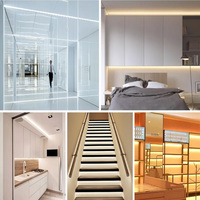 Tira de LED COB Súper Brillante y Flexible de 608 LED, Regulable, de Doble Color, con Clasificación IP20, 10 mm de Ancho, CCT Ajustable a 2700K, Control Remoto, CRI90