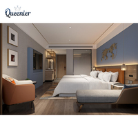 Ensembles de meubles de chambre d'hôtel 5 étoiles commerciaux en bois massif, design moderne personnalisé avec service 3D pour projet de rénovation de chambre d'hôtel