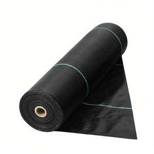 D0100H53LJP Malla antihierbas de polipropileno tejida de alta resistencia, negra, para jardín y paisajismo, 6 x 100 pies, para cubrir el suelo en jardines y entradas de vehículos. - Product Image 1