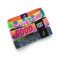 Pulsera de Tela Sublimada Promocional Ecológica con Logotipo Personalizado a Precio de Fábrica, Etiqueta RFID NFC Ntag213 Ntag215 Ntag216
