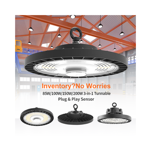 100W với khẩn cấp pin thâm quyến chiếu sáng 400W 200W UFO ánh sáng campana Facial con Vapor Y Luces <span class=keywords><strong>Led</strong></span> cao bay đèn - Product Image 1