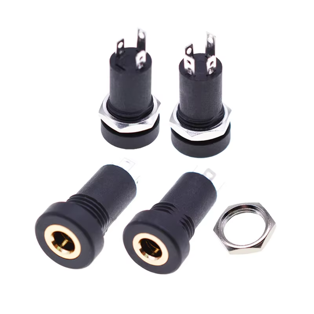 PJ392A Headphone socket 3.5MM audio video socket 3/4 pin headphone socket Stereo with nut thread