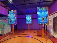 Jeu d'arcade de tir au basket numérique multi-cerceaux personnalisé avec équipement de comptage électronique des scores pour centre sportif intérieur