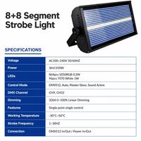 HAT 8+8 Strobe DJ Disco Party Stage, nouveau projecteur stroboscopique LED DMX RGB 3-en-1, prix le plus bas, Atomic Light