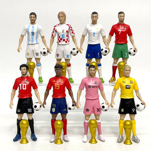 Juego de 8 Figuras de PVC de Estrellas del Fútbol, Juguetes de Zizou GOAT <span class=keywords><strong>CR7</strong></span> Becks, Figuras de Jugadores de Fútbol Campeones - Product Image 1