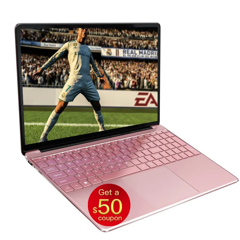 China Factory Price In Tel J4125 Win10 Ddr4 8gb Ram 256g Best Mini 15.6 Inch Notebook Computer Metal Pink Laptop