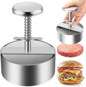 Manual Food Grade 304 Stainless Steel Eco-Friendly Adjustable Design Hamburger Patty Maker Burger Press - Product Image 2