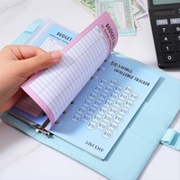 48 feuilles de classeurs pour le défi d'économie d'argent, classeurs à 6 anneaux A6, défi d'économie