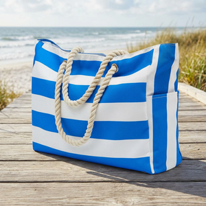 Portable High Quality GRS Certified Retro Bohemian-Style Square Women's Canvas Crossbody <b>Tote</b> Shoulder <b>Bag</b> Zipper/Open Striped - Product Image 2