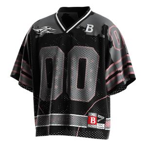 เสื้อฟุตบอลอเมริกันสไตล์วินเทจ พร้อมลายกราฟิกย้อนยุค ผ้าระบายอากาศได้ดี และเนื้อผ้าแห้งเร็ว เหมาะสำหรับการพบปะของแฟนคลับ - Product Image 1