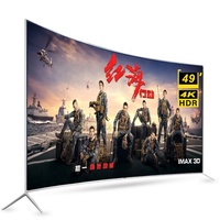 Smart TV 4K, pantalla grande curvada de 49 pulgadas, Ultra HD, LED