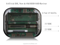 2,5/3,5 pulgadas SATA IDE OTB Centro multifunción Hdd Docking transparente Usb 3,0 Disco Duro estación de acoplamiento