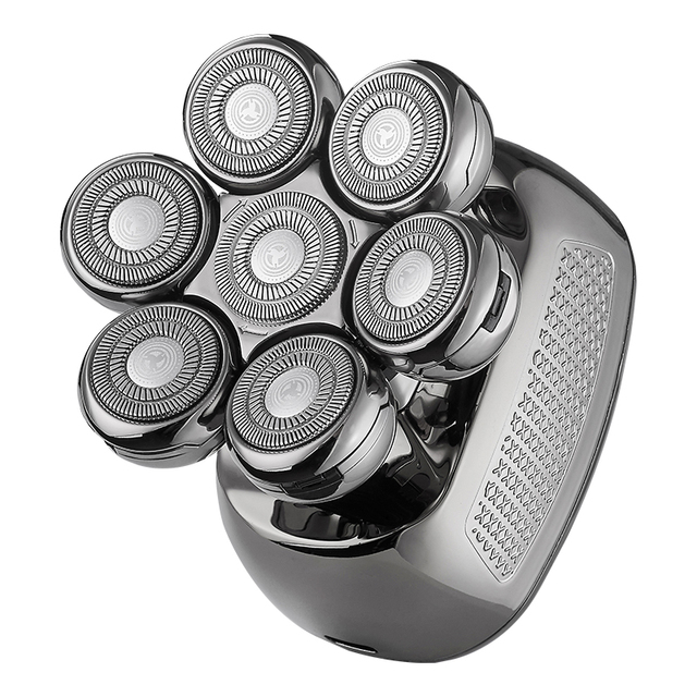 Modern Design Rechargeable Electric Shaver Head 7-in-1 USB Powered Face Shaver for Bald Men Household Hotel & Car Use