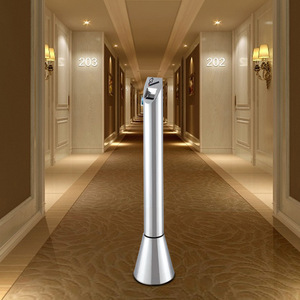 Colonne à mégots de cigarettes en acier inoxydable pour hall d'hôtel ; espace fumeurs intérieur avec cendriers ; poubelle extérieure - Product Image 2