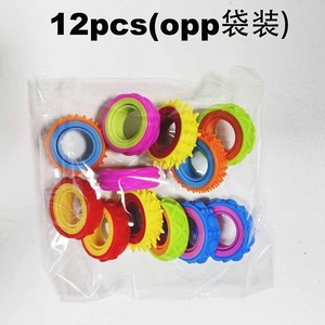 12 Pack Sensory <b>Stress</b> Relief Spinning <b>Ring</b> Silicone Rotating Fidget <b>Ring</b> Toy for Kids - Product Image 5
