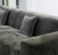 Modernes Dunkelgraues Getuftetes Komprimiertes Sofa Vakuumverpackt Modulares Schaumstoffsofa Wohnzimmermöbel Großhandel für Apartments und Hotels
