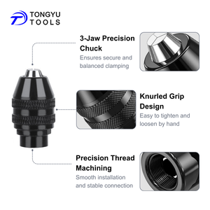 Ensemble de mandrins de perceuse 12 pièces / 15 pièces pour <span class=keywords><strong>Dremel</strong></span>, <span class=keywords><strong>mandrin</strong></span> à 3 mâchoires sans clé 4486 avec collets en laiton de 0,8 à 3,2 mm - Product Image 5