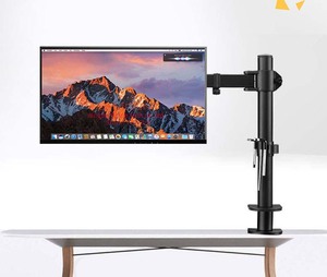 DL-M051 Full Motion Rotate Grommet Clamp Base Steel <strong>Single</strong> <strong>Monitor</strong> Desk Bracket Double <strong>Arm</strong> Support - Product Image 5