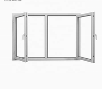 Fenêtre à battant en PVC thermique scellée, double vitrage isolant pour chambre à coucher, ventilation contre la pluie