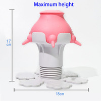 Nouveau design 2024 – Biberons en silicone écologiques de 240 ml en forme de sein, gamelle d'alimentation pour chiots, hauteur réglable pour petits animaux