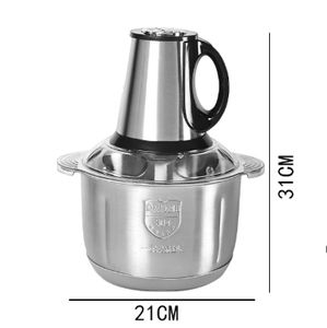 Picadora de Carne Eléctrica de Acero Inoxidable, Procesador de Alimentos de 5L, Trituradora de Ajo, Licuadora de Gran Capacidad, Utensilios de Cocina - Product Image 6