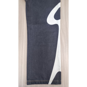 <span class=keywords><strong>Jeans</strong></span> da <span class=keywords><strong>Uomo</strong></span> a Vita Media e <span class=keywords><strong>Gamba</strong></span> <span class=keywords><strong>Larga</strong></span> con Stampa Effetto Scolorito, Traspiranti, con Bottoni e Rivetti, Stile Hip-Hop Street, Denim per Tutte le Stagioni - Product Image 6