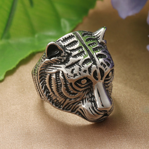 Tiger Head Stainless Steel <b>Ring</b> Men's Punk Style Animal Jewelry Gift 24005 - Product Image 3
