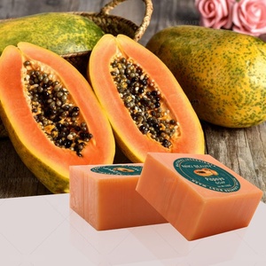 Private Label Low Moq Price Organic Lightening Facial Skin Bleaching Face Whitening Body Bath Papaya Soap For Acne