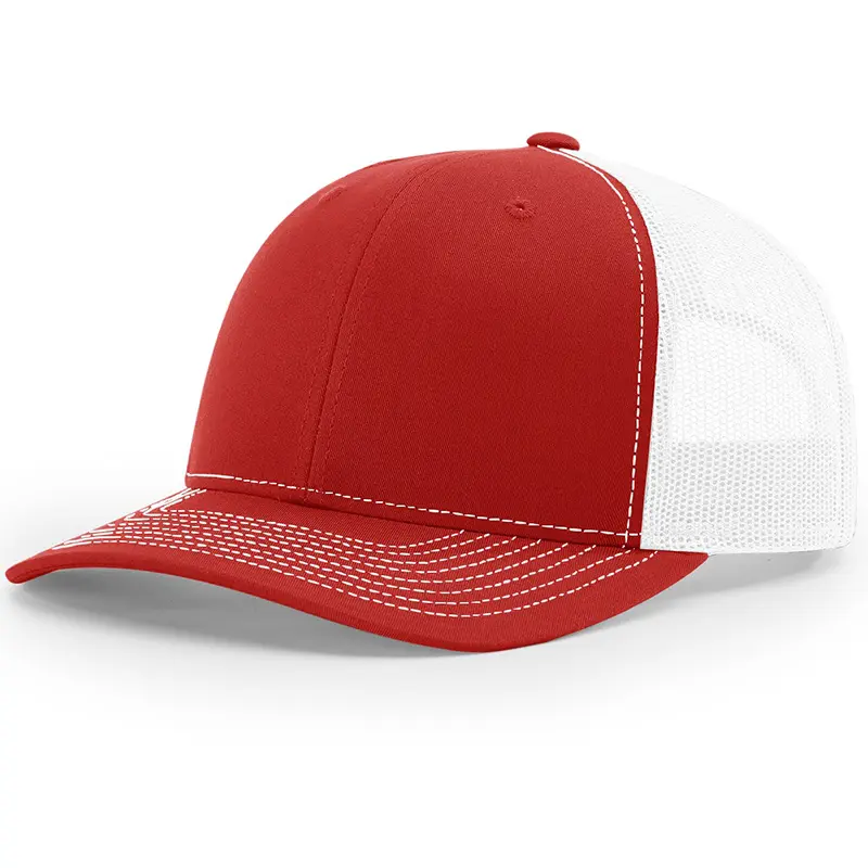 Richardson personalizado 112 malha chapéu couro remendo logotipo trucker chapéu