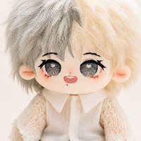 Poupée en peluche personnalisée bicolore à poils longs, style anime, avec cardigan en dentelle, pour cadeau et décoration