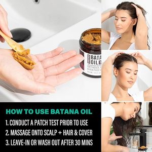 Crème d'huile de Batana Premium 100% Naturelle Non Raffinée Hydratante Nourrissante <span class=keywords><strong>Cheveux</strong></span> et Peau Anti-Frisottis Fortifiante Idéale pour un Soin Profond et à offrir en cadeau - Product Image 3