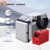 JUNFEI 1500w Machine de soudage laser à fibre pour le refroidissement par eau du métal Machine à souder laser industrielle 5 en 1 avec pistolet pour raccords de meubles