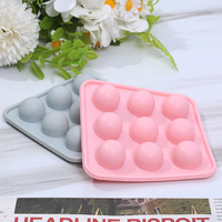 Moule en silicone rond avec couvercle pour bonbons et chocolats, qualité alimentaire, vente en gros usine Shandong ; Moule à glaçons sphériques et à pudding