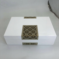 Boîte Cadeau en Bois Personnalisable Blanche Grande Capacité pour Dattes et Chocolats du Ramadan - Emballage Alimentaire OEM en Gros