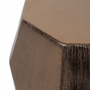 Sgabello da Giardino in Ceramica Moderno, Design Geometrico, Tavolino da Esterno, Supporto per Piante, Elemento Decorativo - Product Image 5