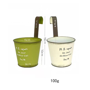 Pots à plantes succulentes en fer forgé, seaux à fleurs muraux, pots à fleurs <span class=keywords><strong>pour</strong></span> <span class=keywords><strong>terrasse</strong></span> extérieure, balcon, jardinières décoratives, plateaux à fleurs - Product Image 6