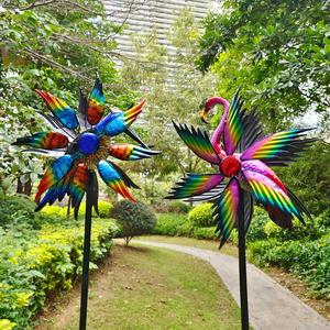 Molino de Viento Metálico Mágico con Forma de Flamenco, Molinillos de Viento Cinéticos de Metal - Product Image 5