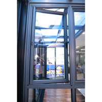 Fenêtres de maison en aluminium commerciales standard de l'Australie Fenêtres en aluminium Fenêtres à battant à double vitrage trempé avec moustiquaire